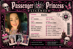 Personalized Alt/Goth Princess License Car Visor Clip – Custom Photo Gift