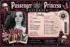Goth Passenger Princess Visor Clip – Personalized Custom Photo Gift for Her