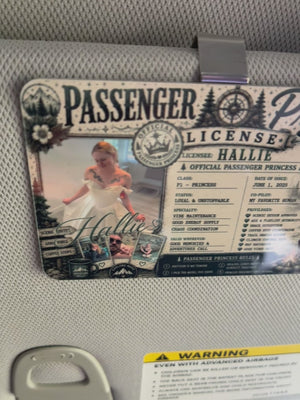 Personalized PNW Passenger Princess Car Visor Clip – Custom Photo Gift